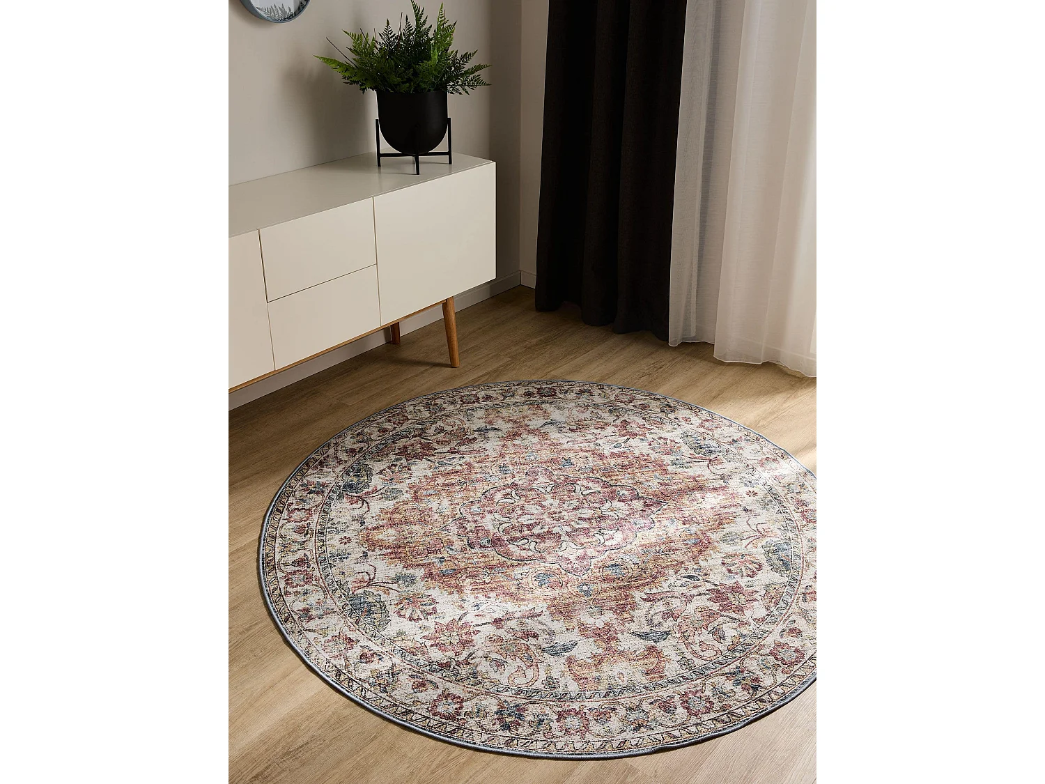 Tapis lavable George Multicouleur ø 120 cm rond
