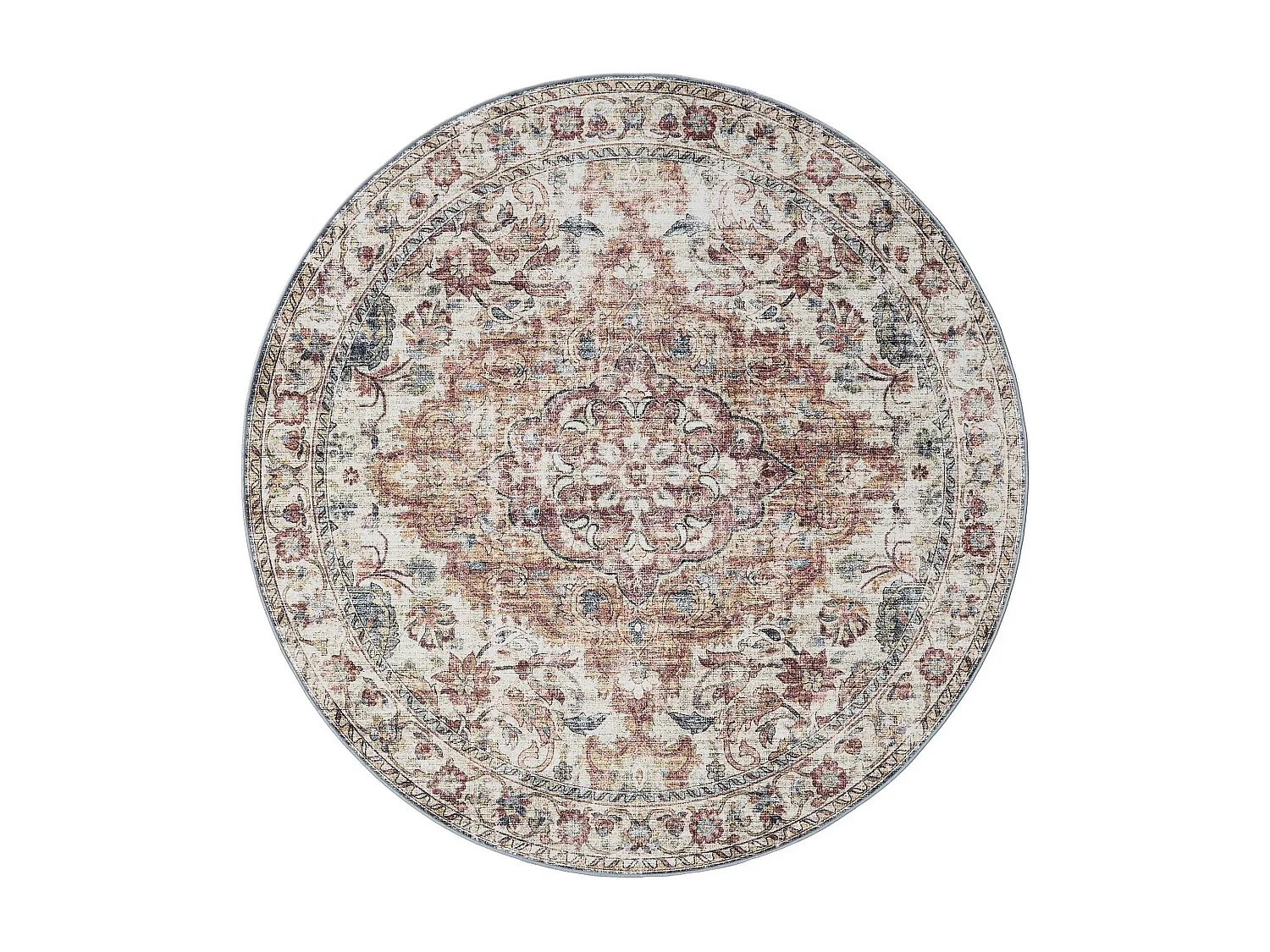 Tapis lavable George Multicouleur ø 120 cm rond