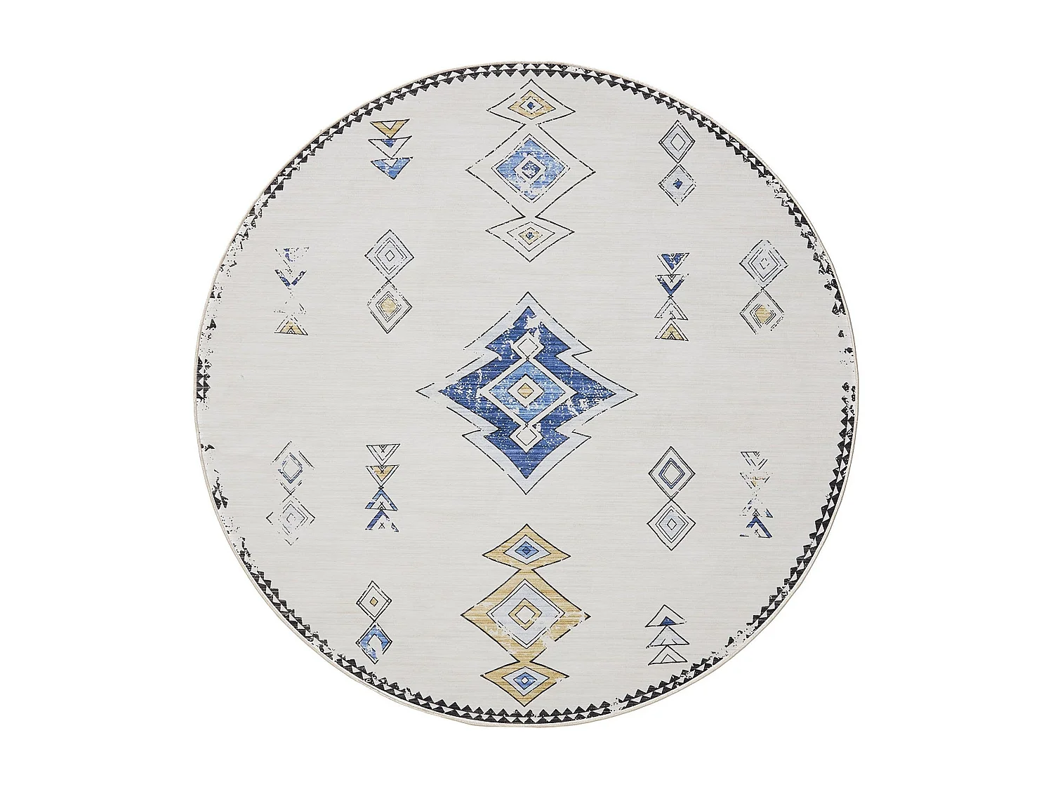 Tapis lavable George Beige/Multicouleur ø 160 cm rond