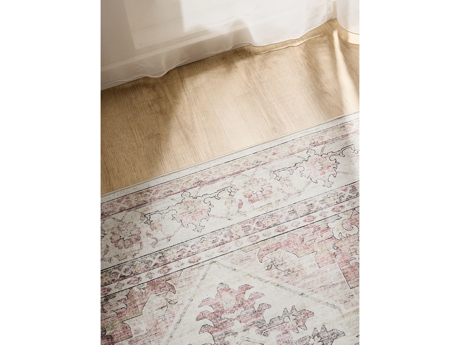 Tapis lavable George Rose/Beige 160x230 cm