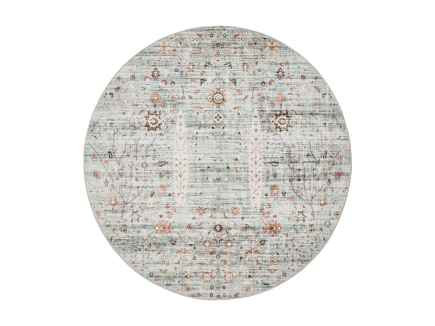 Tapis lavable George Turquoise ø 120 cm rond