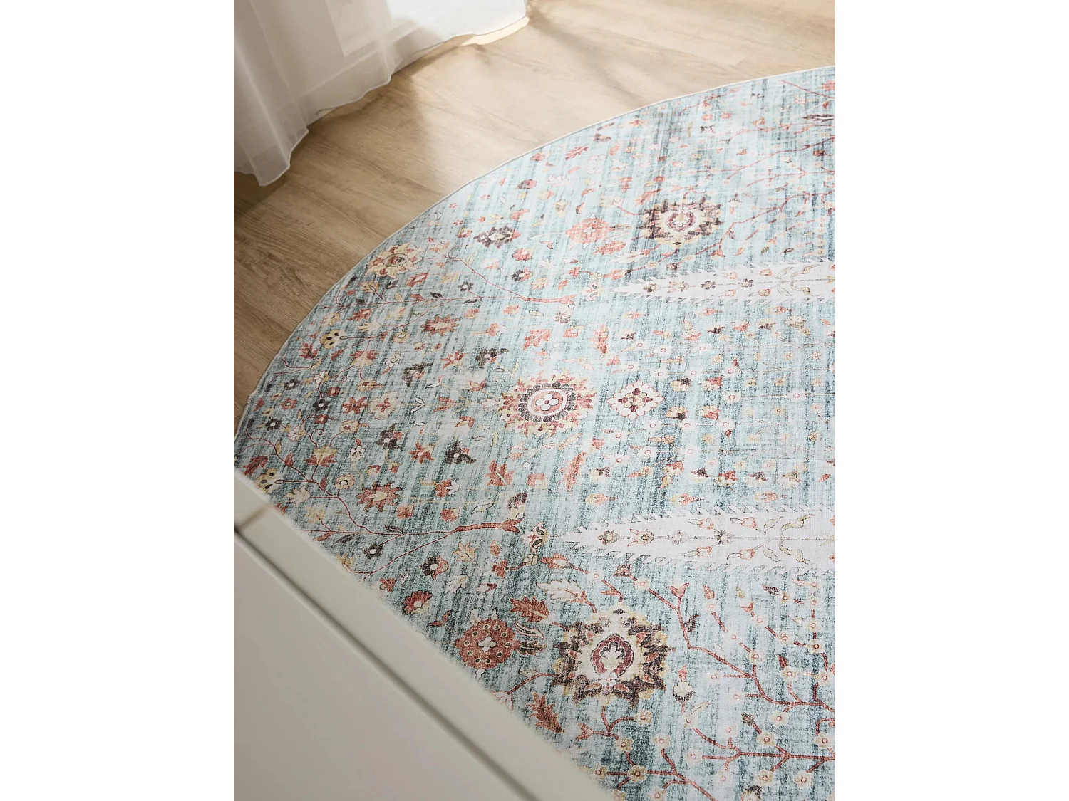 Tapis lavable George Turquoise ø 120 cm rond
