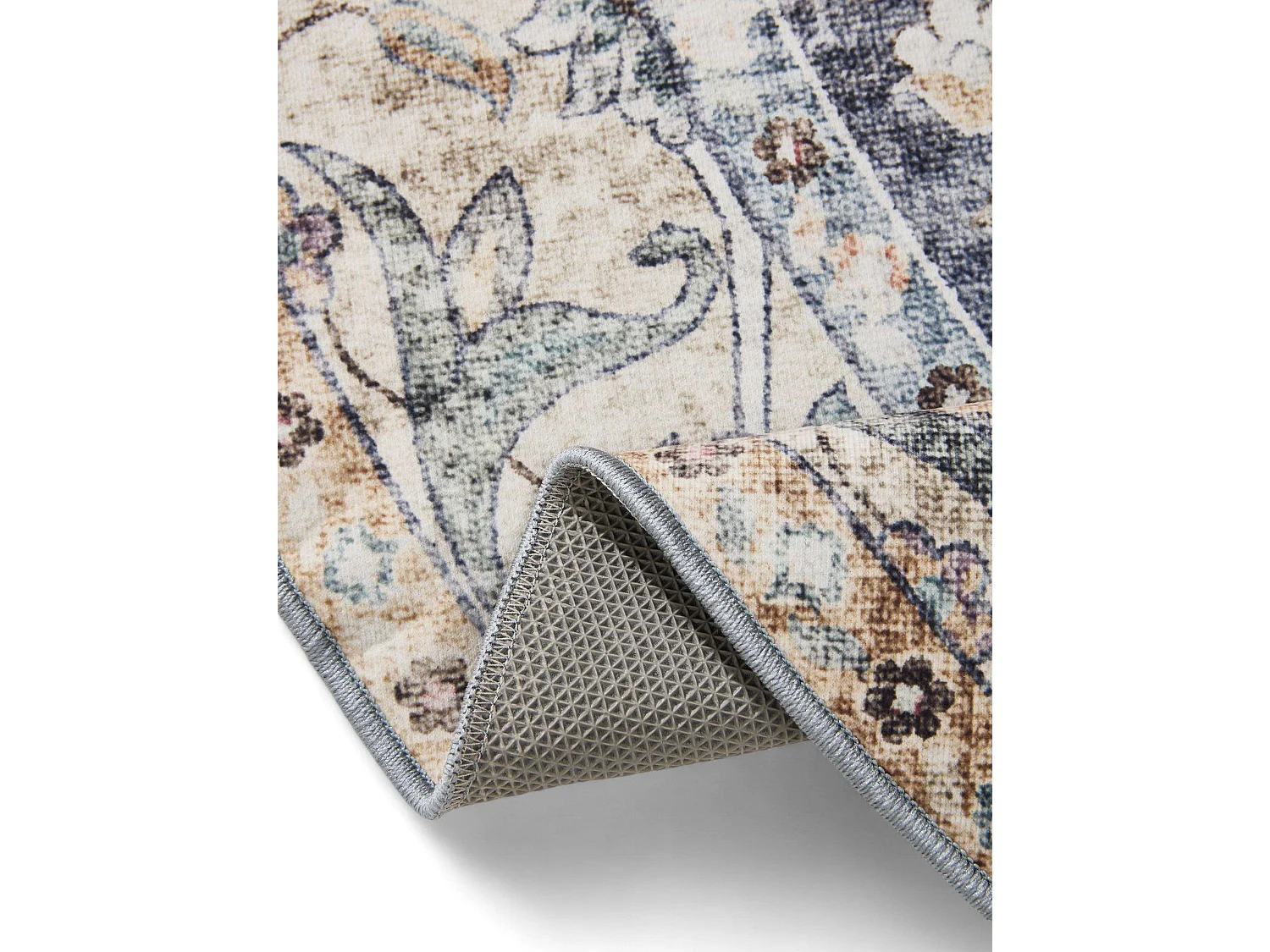 Tapis lavable George Bleu ø 120 cm rond