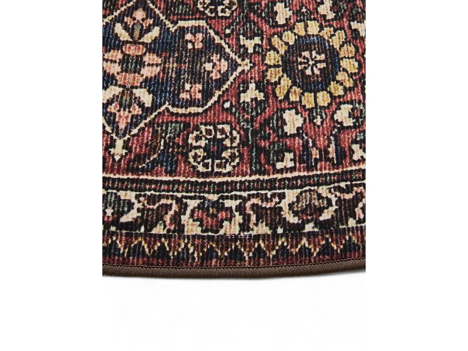 Tapis lavable George Multicouleur/Rouge ø 120 cm rond