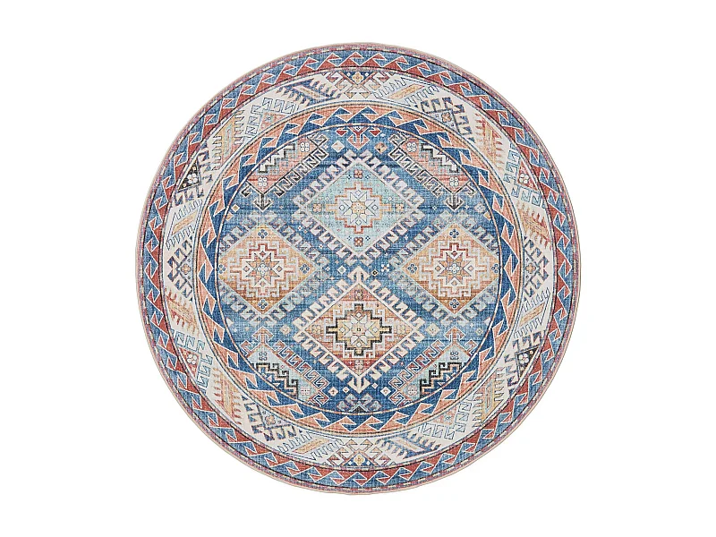 Tapis lavable George Bleu ø 160 cm rond