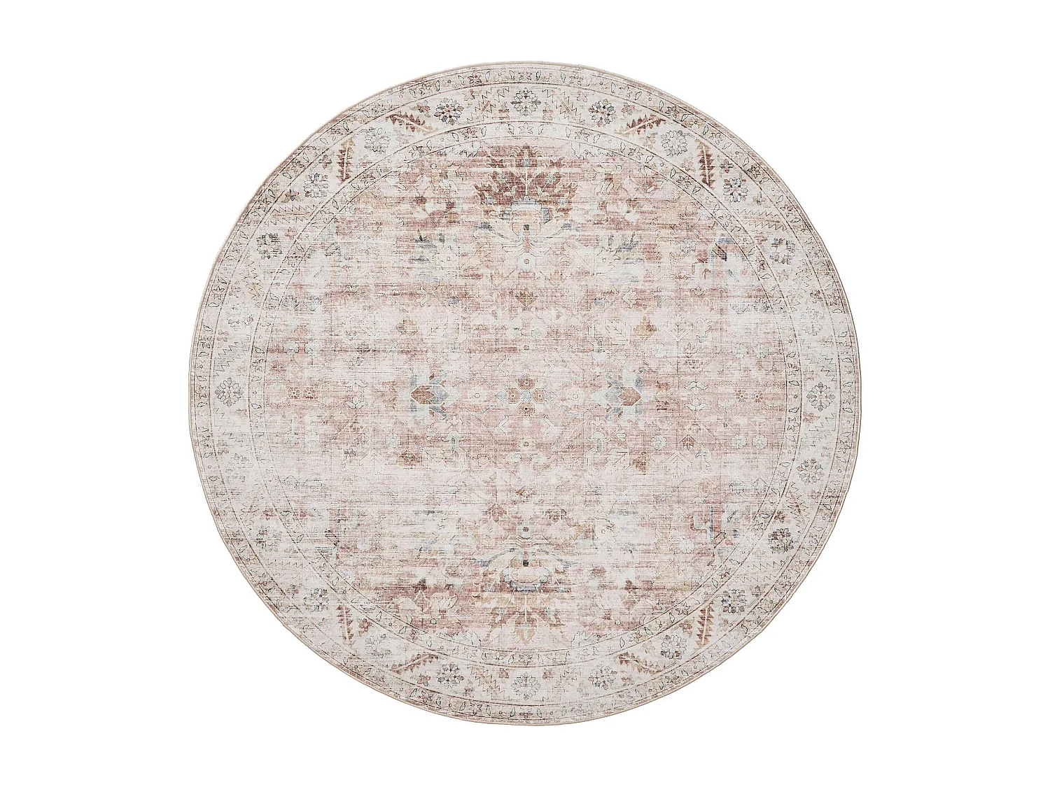 Tapis lavable George Rose ø 120 cm rond