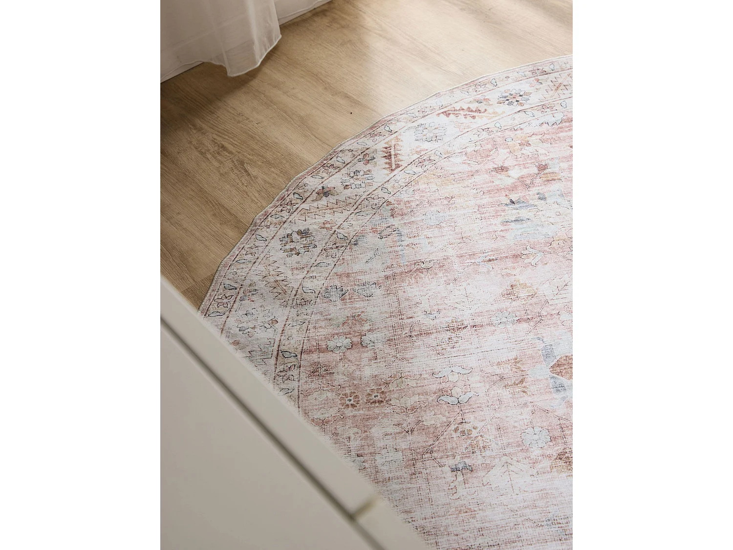 Tapis lavable George Rose ø 120 cm rond