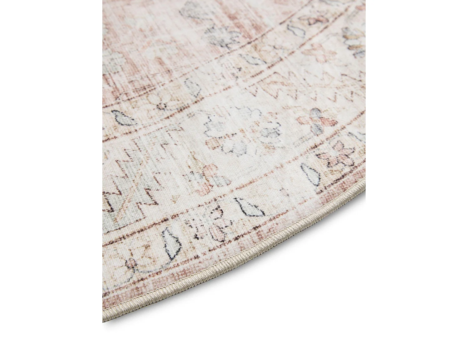 Tapis lavable George Rose ø 120 cm rond