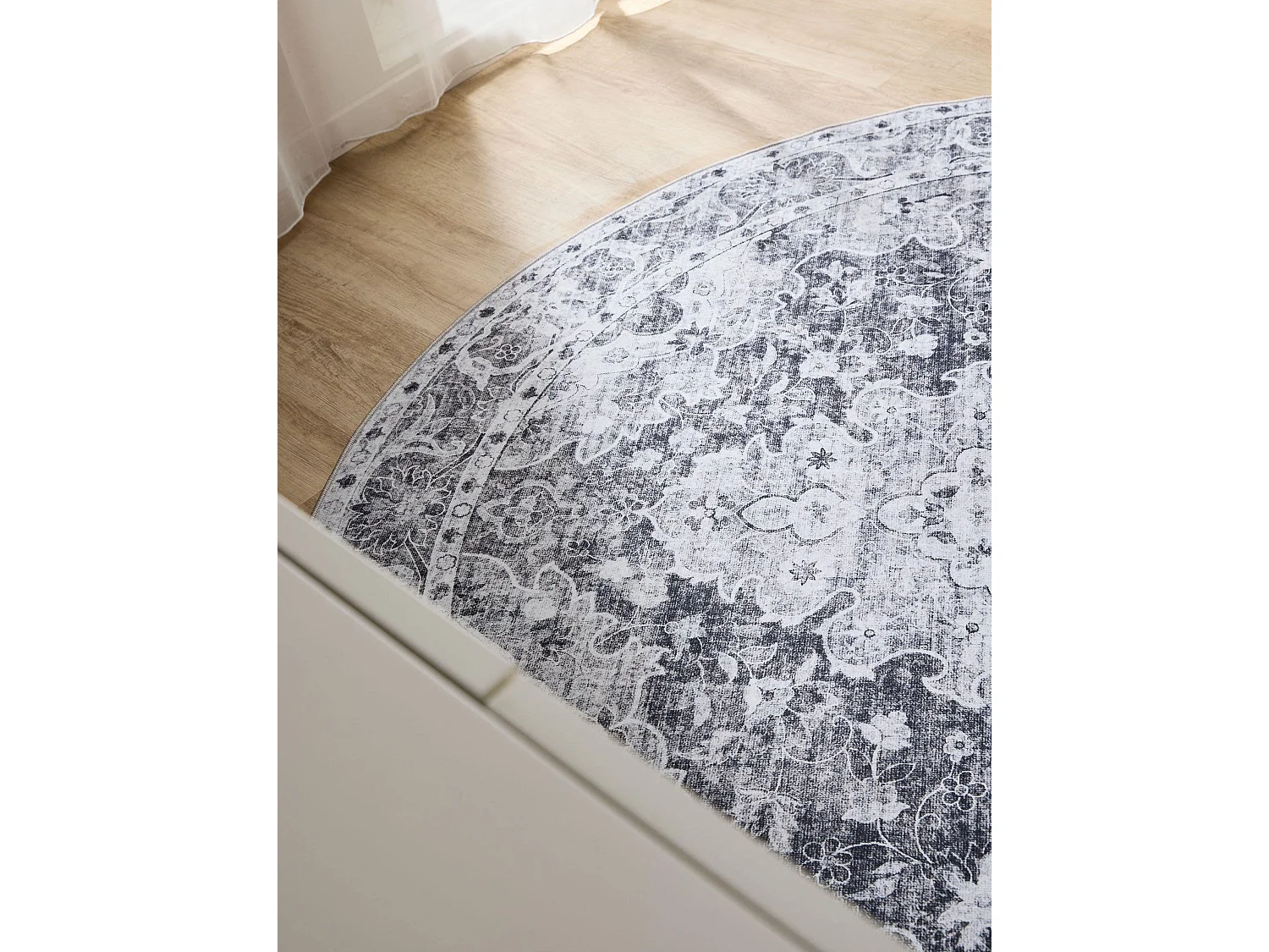 Tapis lavable George Anthracite ø 160 cm rond