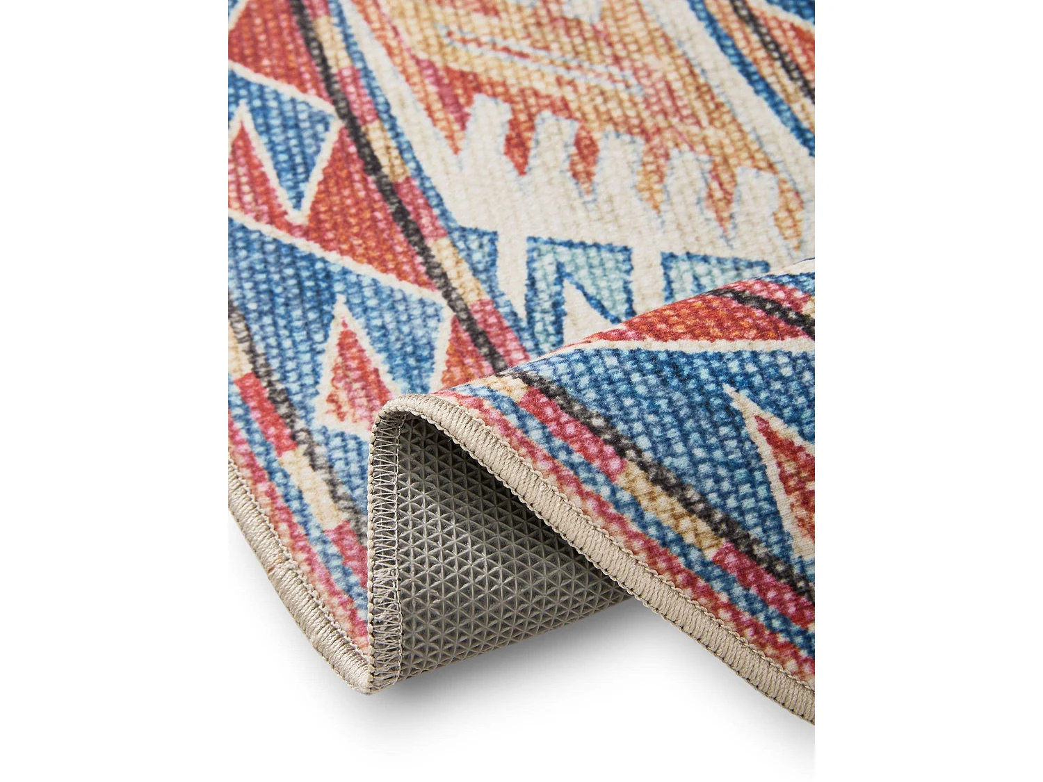 Tapis lavable George Bleu ø 120 cm rond