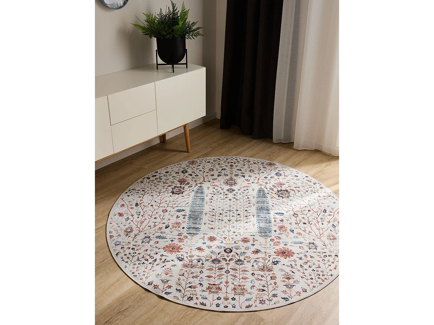 Tapis lavable George Multicouleur ø 160 cm rond