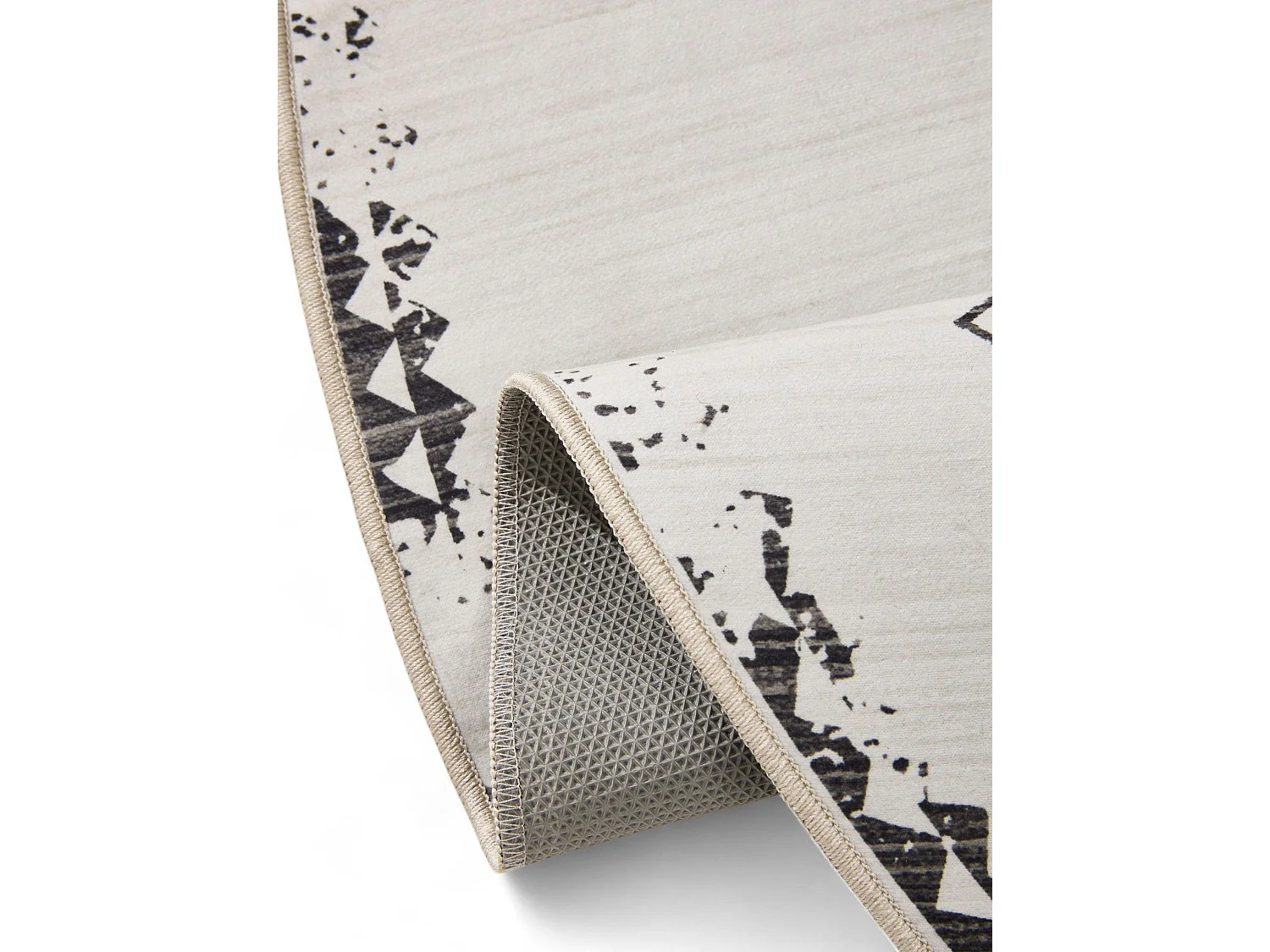 Tapis lavable George Beige/Multicouleur ø 120 cm rond