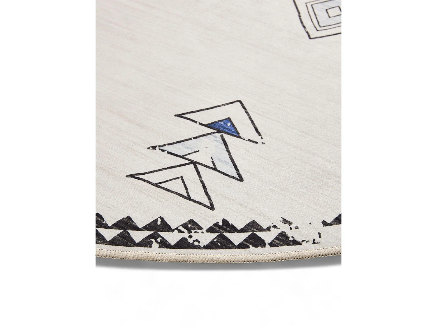 Tapis lavable George Beige/Multicouleur ø 120 cm rond