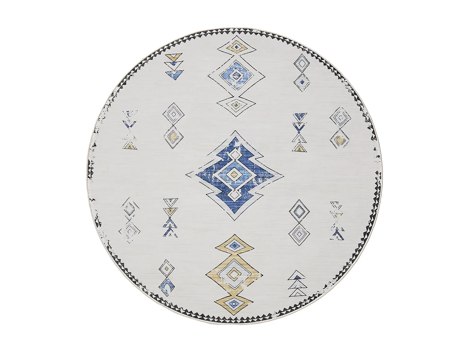 Tapis lavable George Beige/Multicouleur ø 120 cm rond