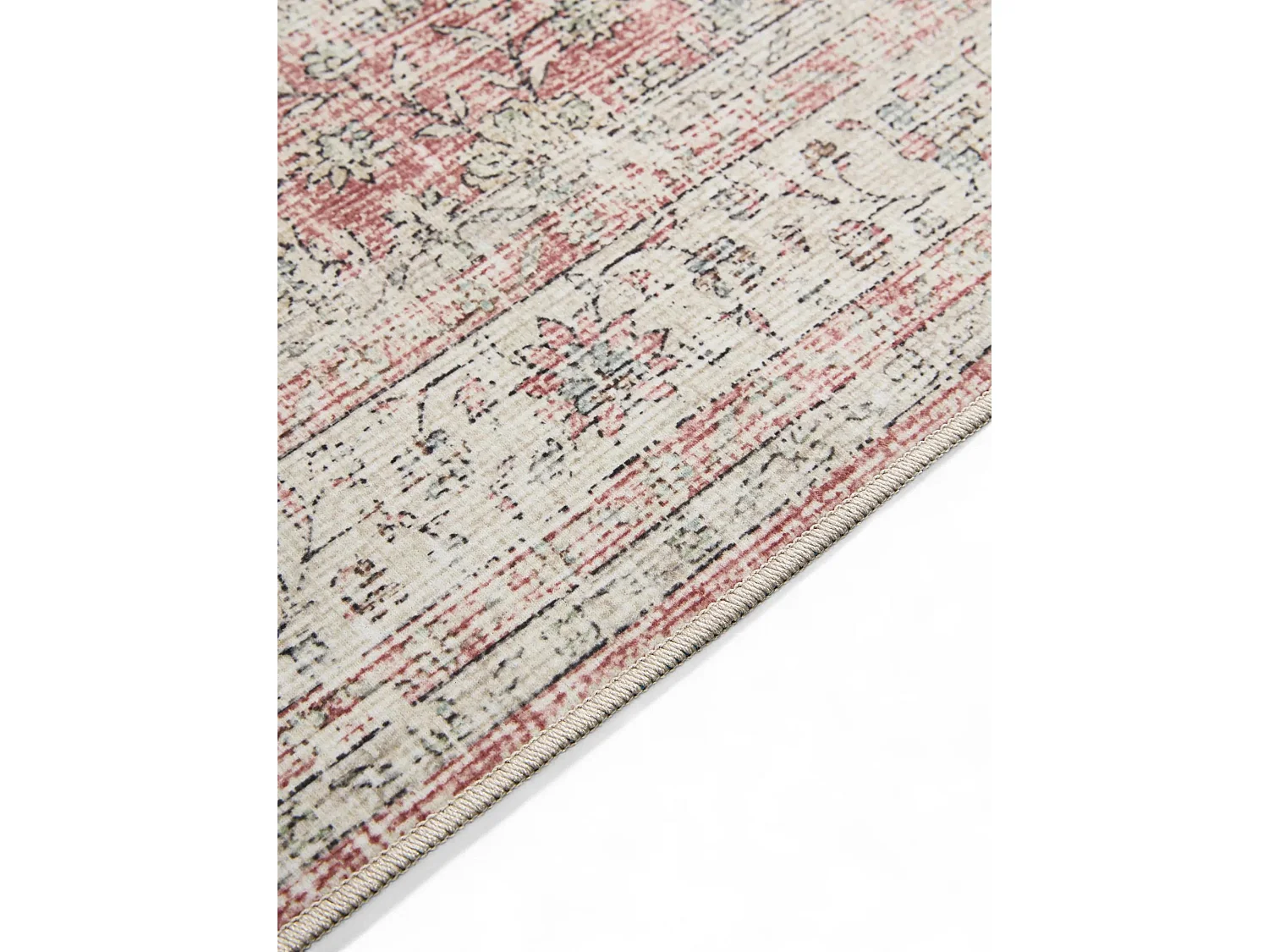 Tapis lavable George Beige/Rose 200x300 cm