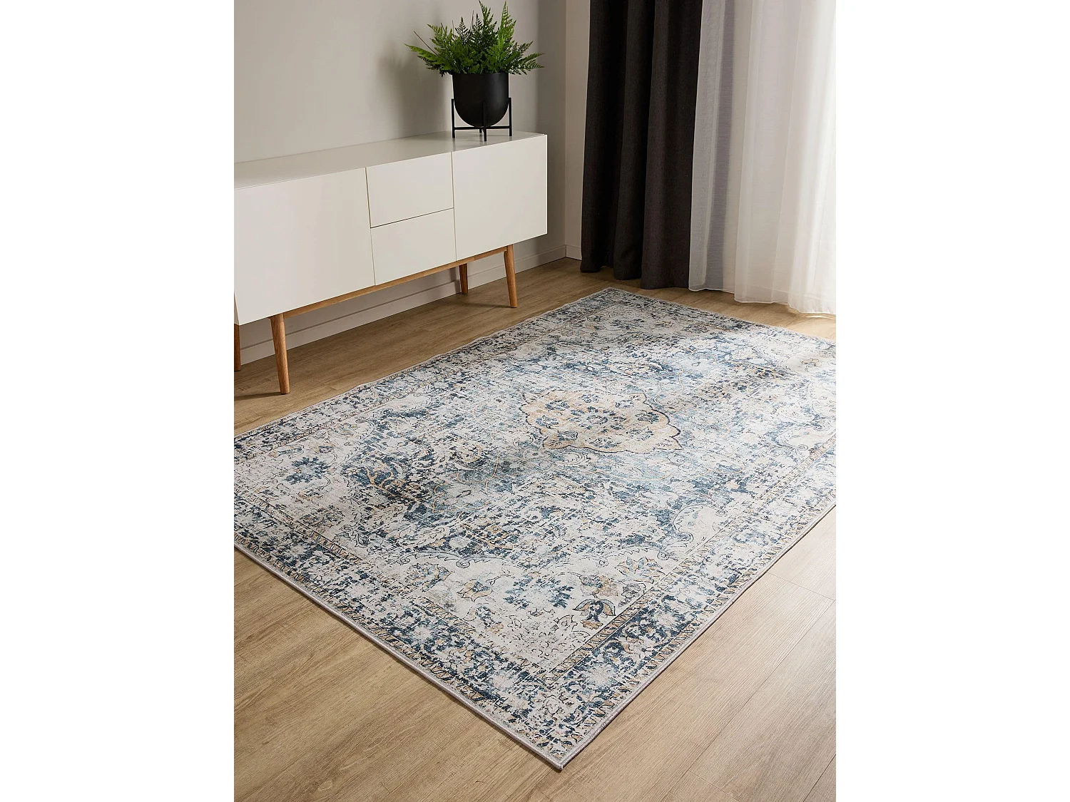 Tapis lavable George Bleu 160x230 cm