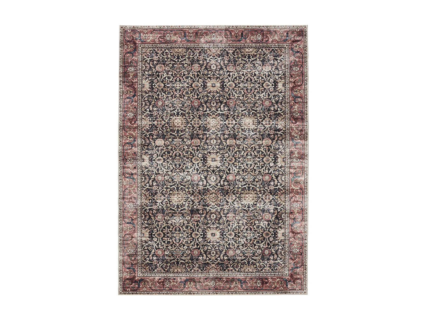 Tapis lavable George Multicouleur/Rouge 80x150 cm