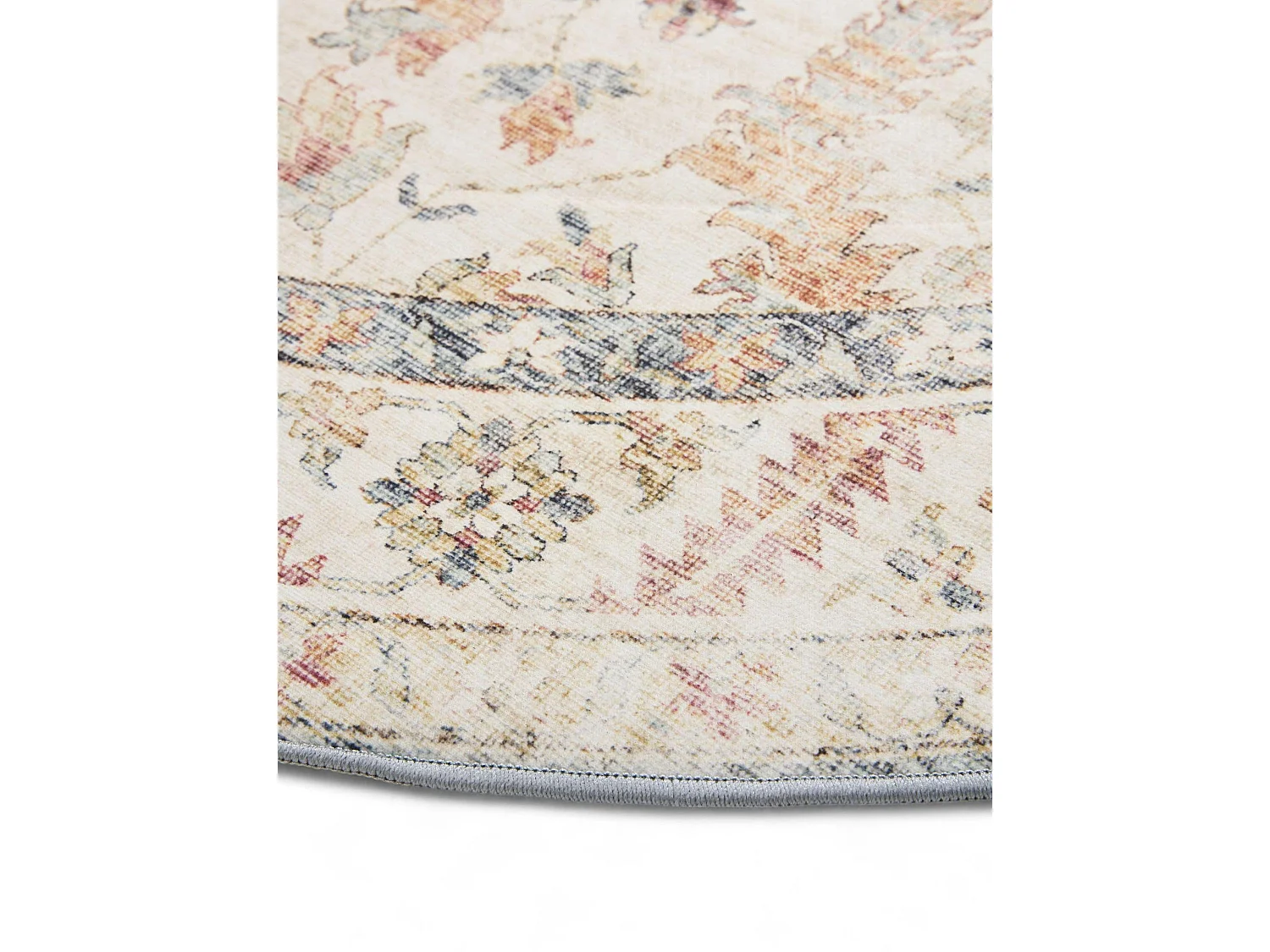 Tapis lavable George Multicouleur/Beige ø 120 cm rond