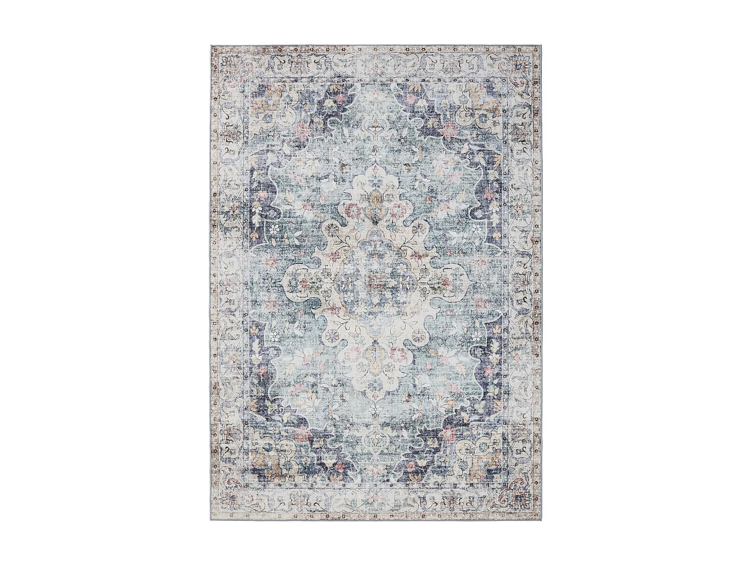 Tapis lavable George Bleu 300x400 cm