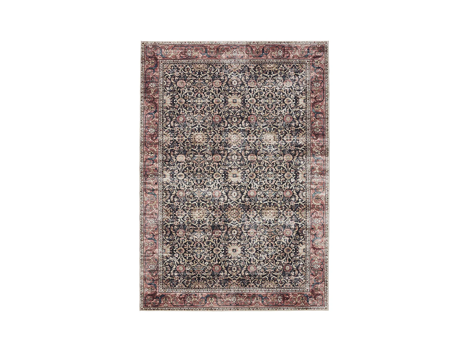 Tapis lavable George Multicouleur/Rouge 160x230 cm