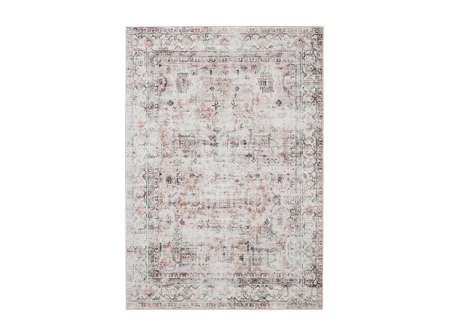Tapis lavable George Crème/Taupe 80x150 cm