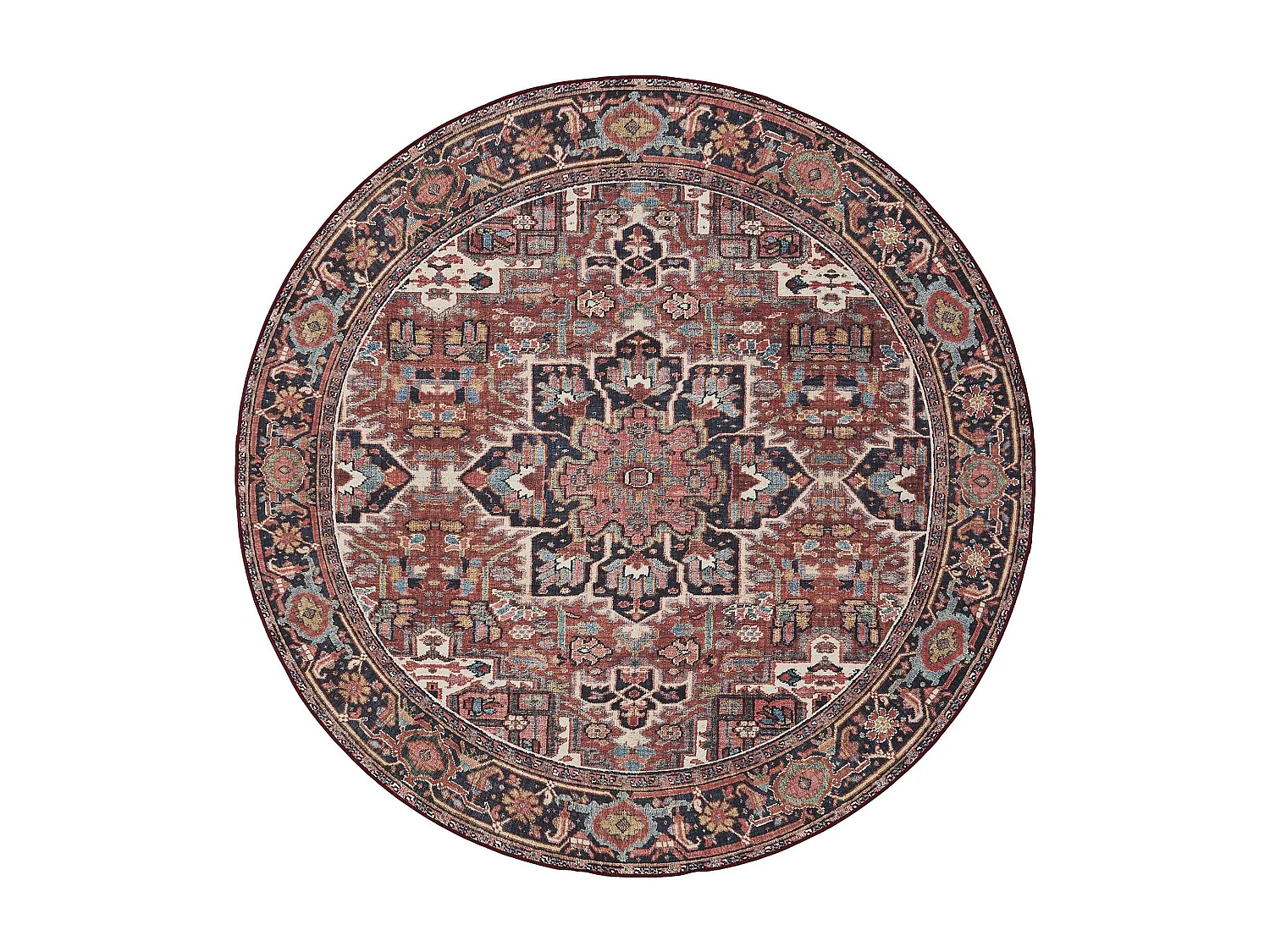 Tapis lavable George Multicouleur ø 160 cm rond