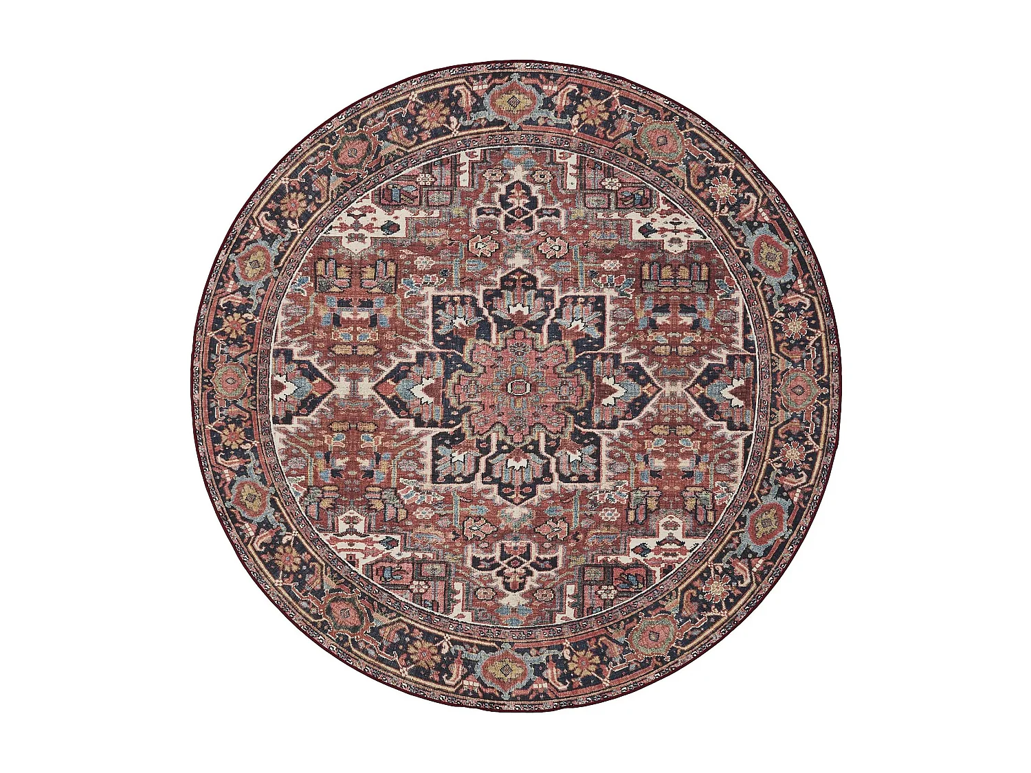 Tapis lavable George Multicouleur ø 160 cm rond