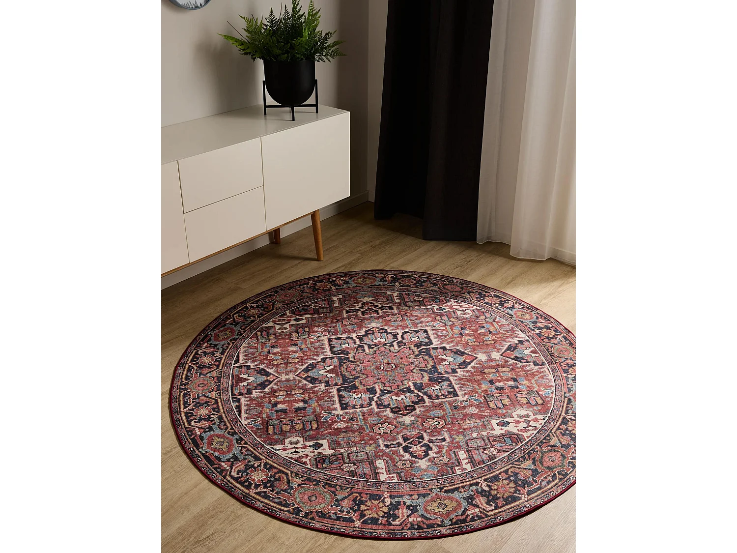 Tapis lavable George Multicouleur ø 160 cm rond