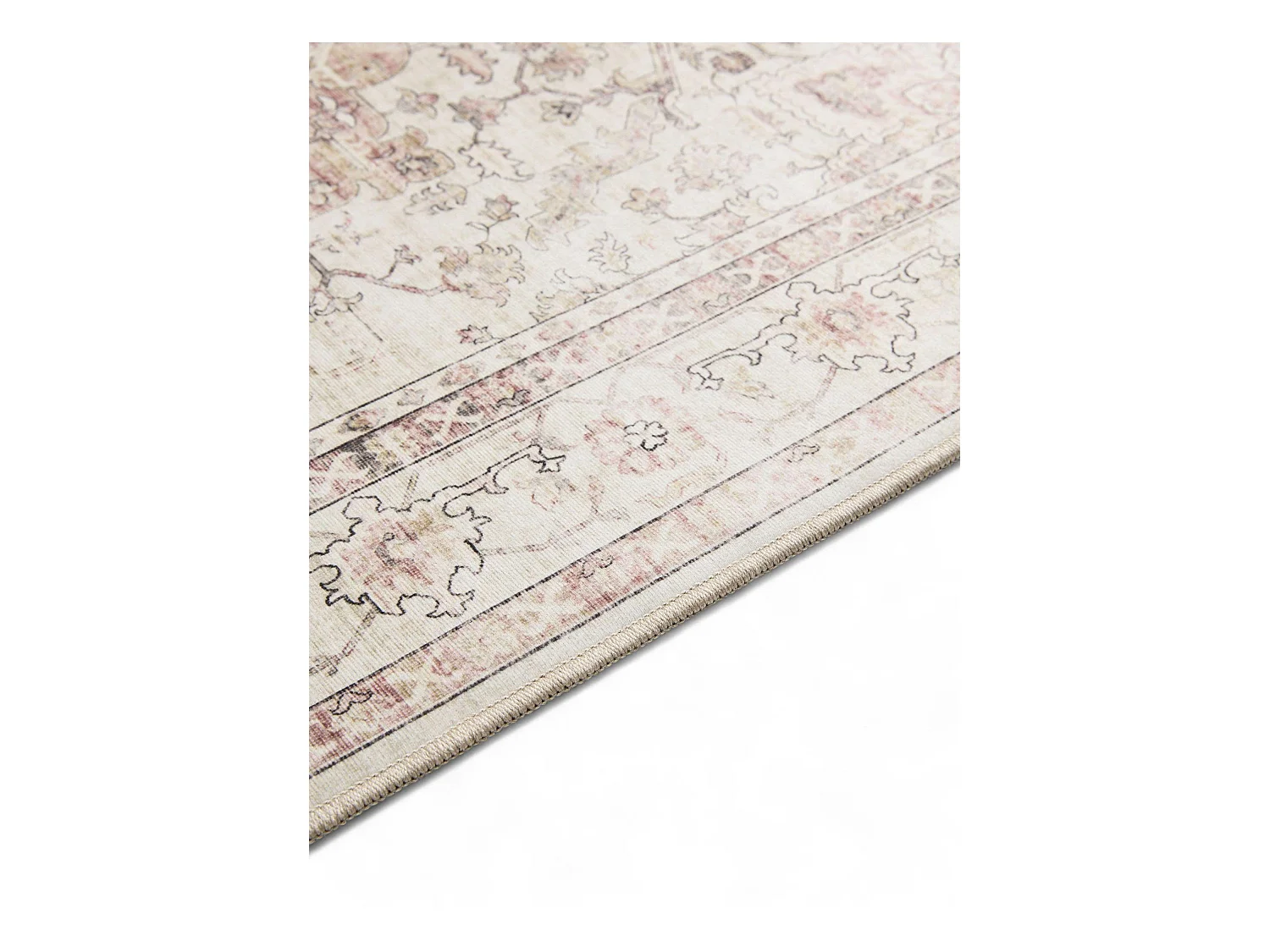 Tapis lavable George Rose/Beige 60x120 cm