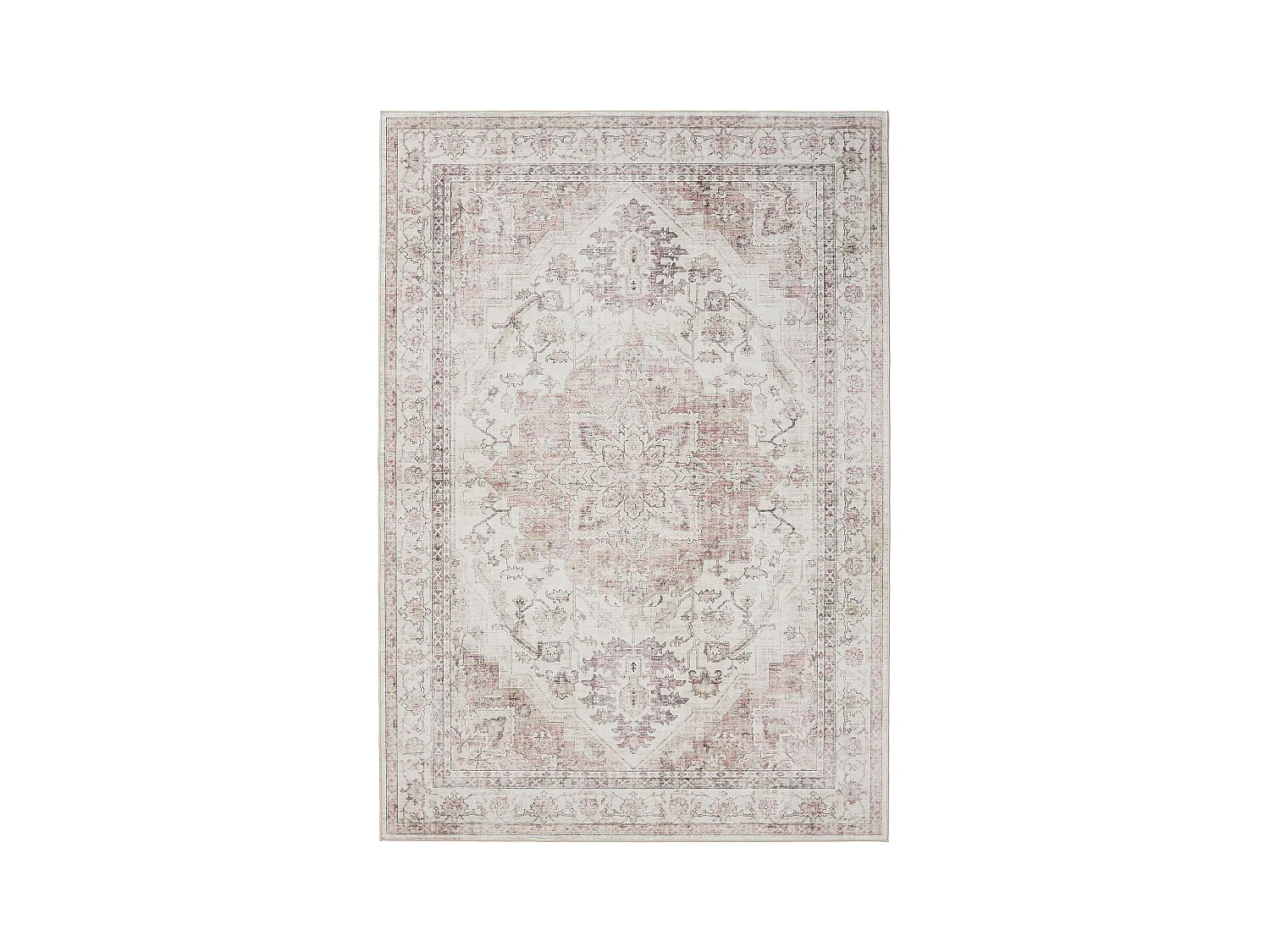 Tapis lavable George Rose/Beige 60x120 cm