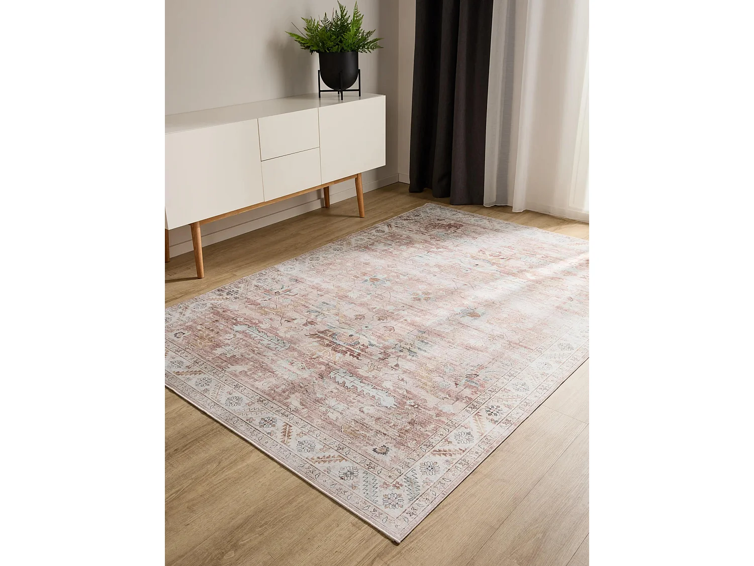 Tapis lavable George Rose 240x340 cm