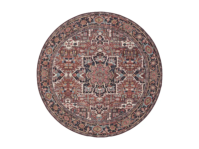 Tapis lavable George Multicouleur ø 120 cm rond