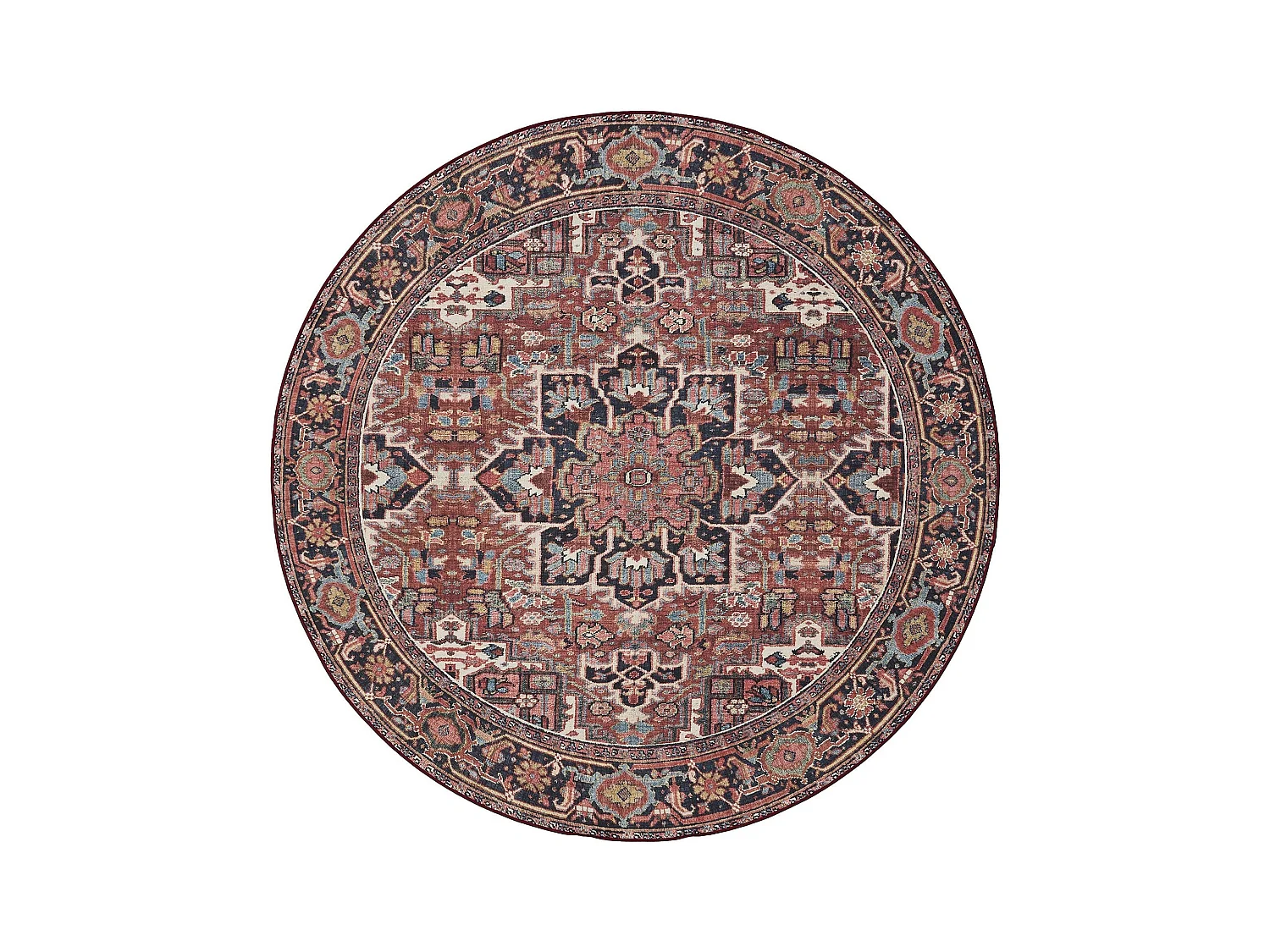 Tapis lavable George Multicouleur ø 120 cm rond