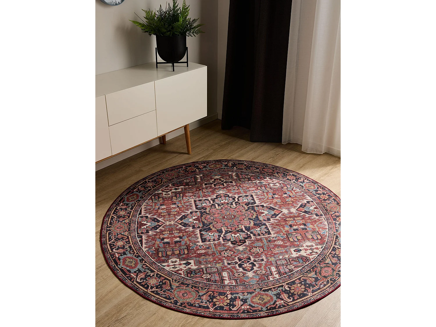 Tapis lavable George Multicouleur ø 120 cm rond