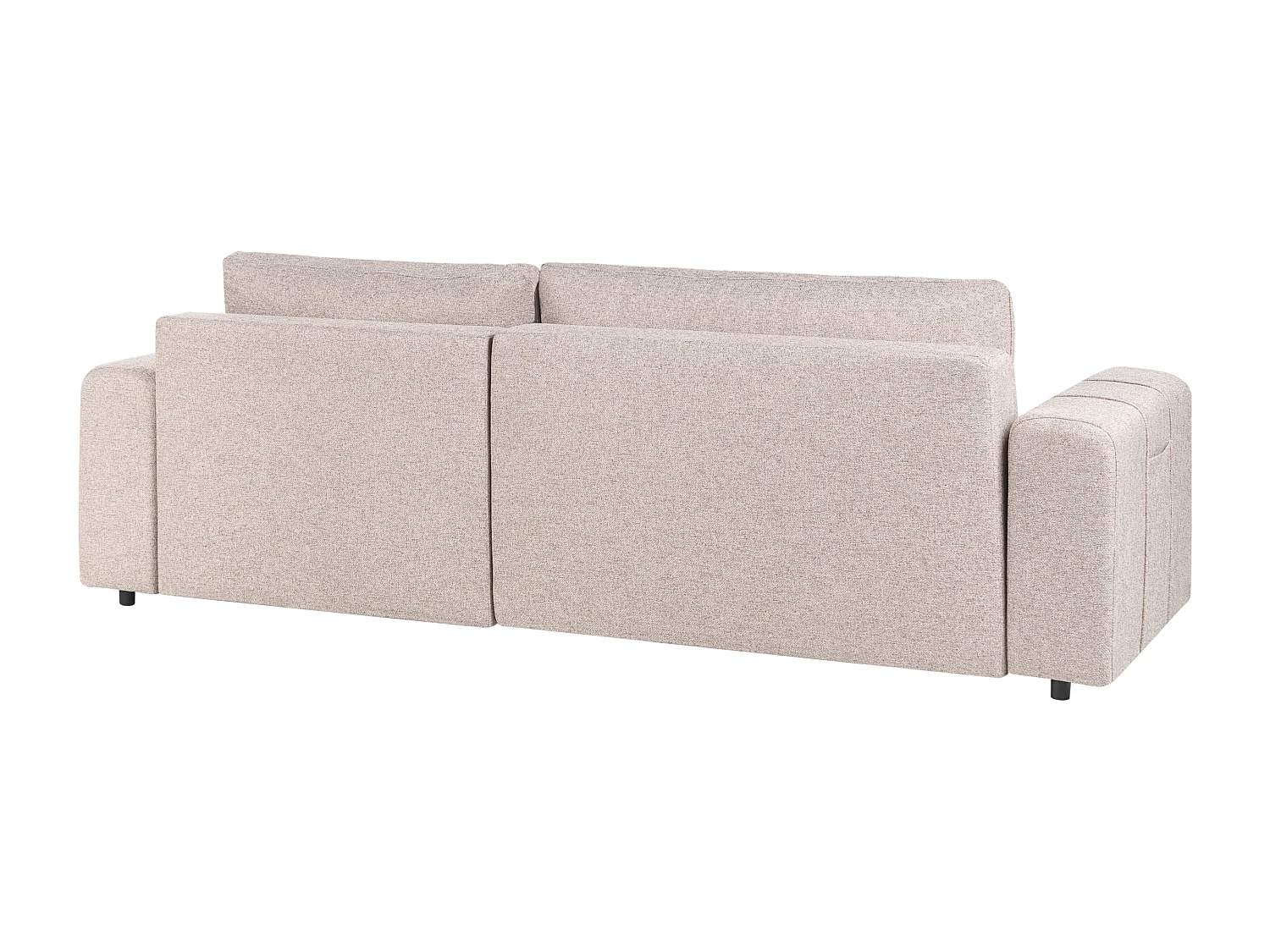 Hoekslaapbank INNVIK Stof Lichtbruin met opbergruimte 3-zitter Linkerzijde