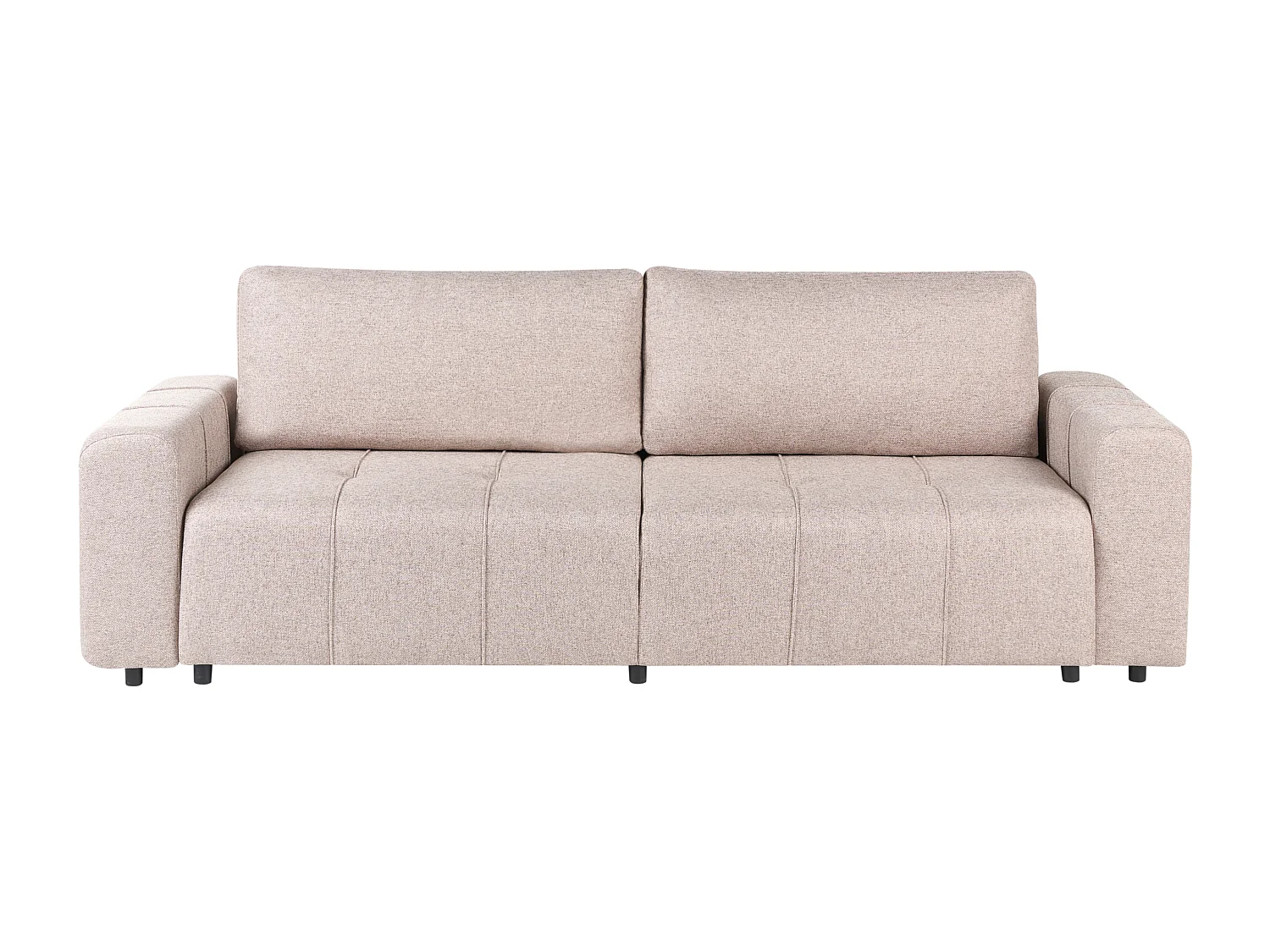 Slaapbank INNVIK Stof Lichtbruin met opbergruimte 3-zitter