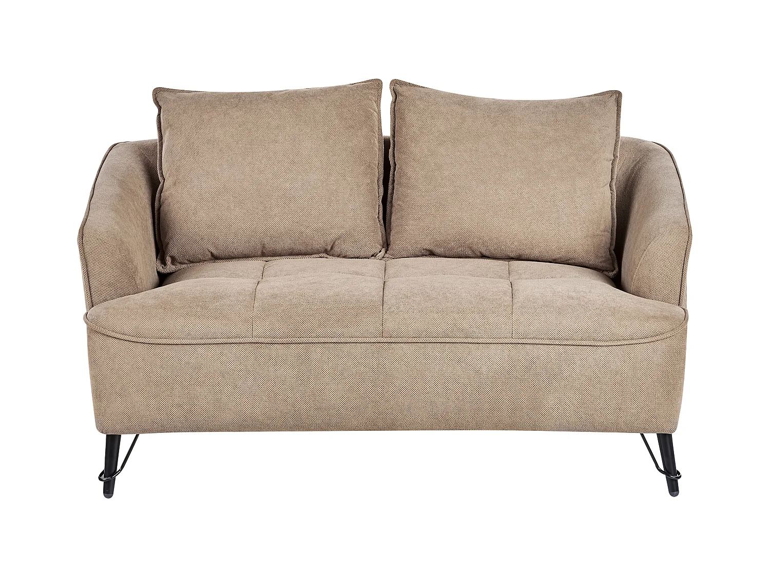 Canapé 2 places HOBRO Tissu Marron clair