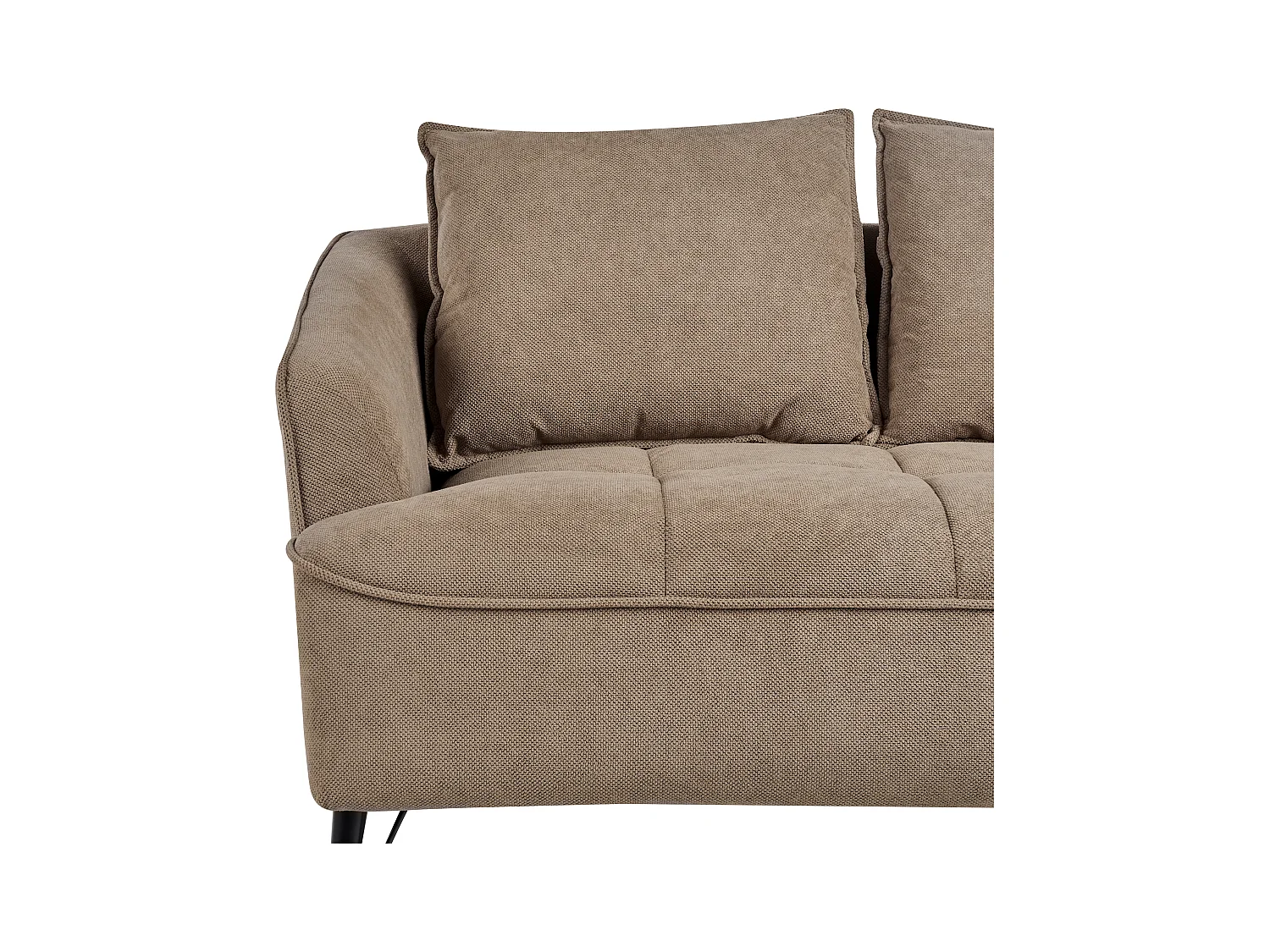 Canapé 2 places HOBRO Tissu Marron clair