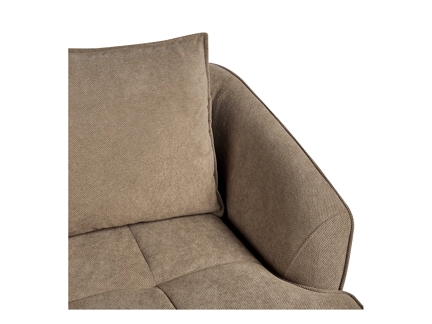 Canapé 2 places HOBRO Tissu Marron clair