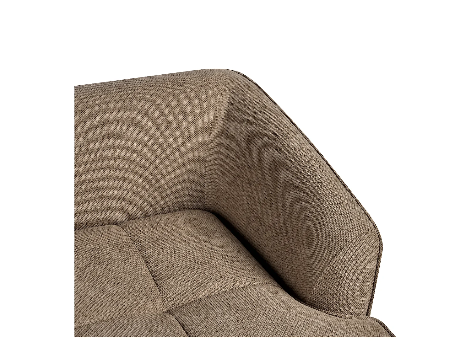 Canapé 2 places HOBRO Tissu Marron clair