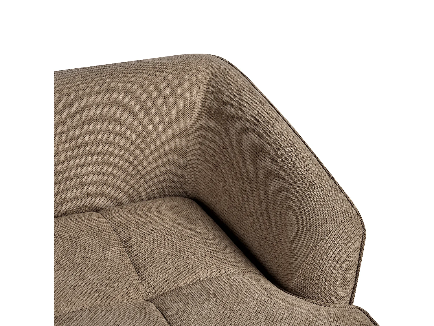 Sofa HOBRO Stoff Hellbraun 2-Sitzer