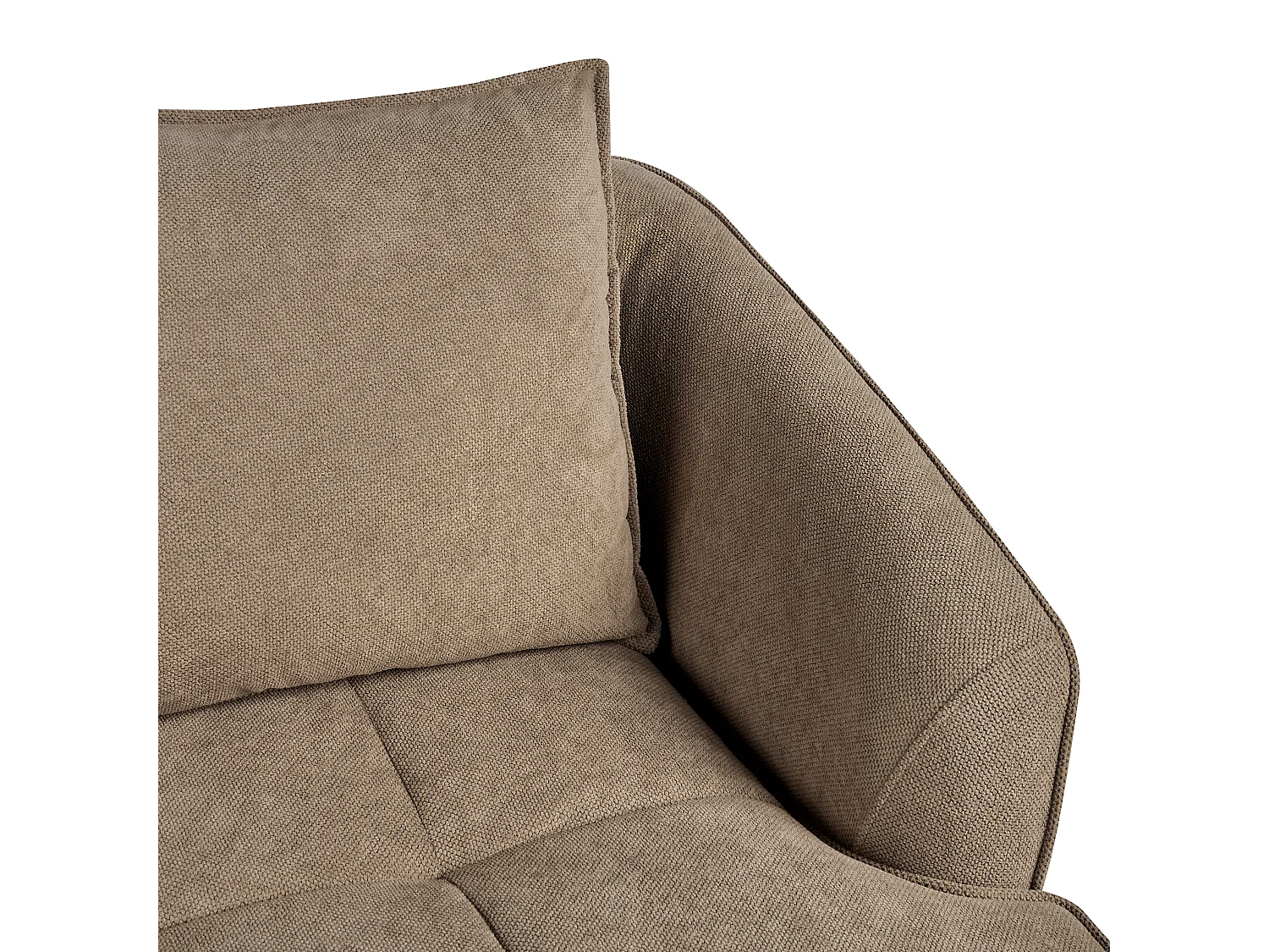 Canapé 2 places HOBRO Tissu Marron clair