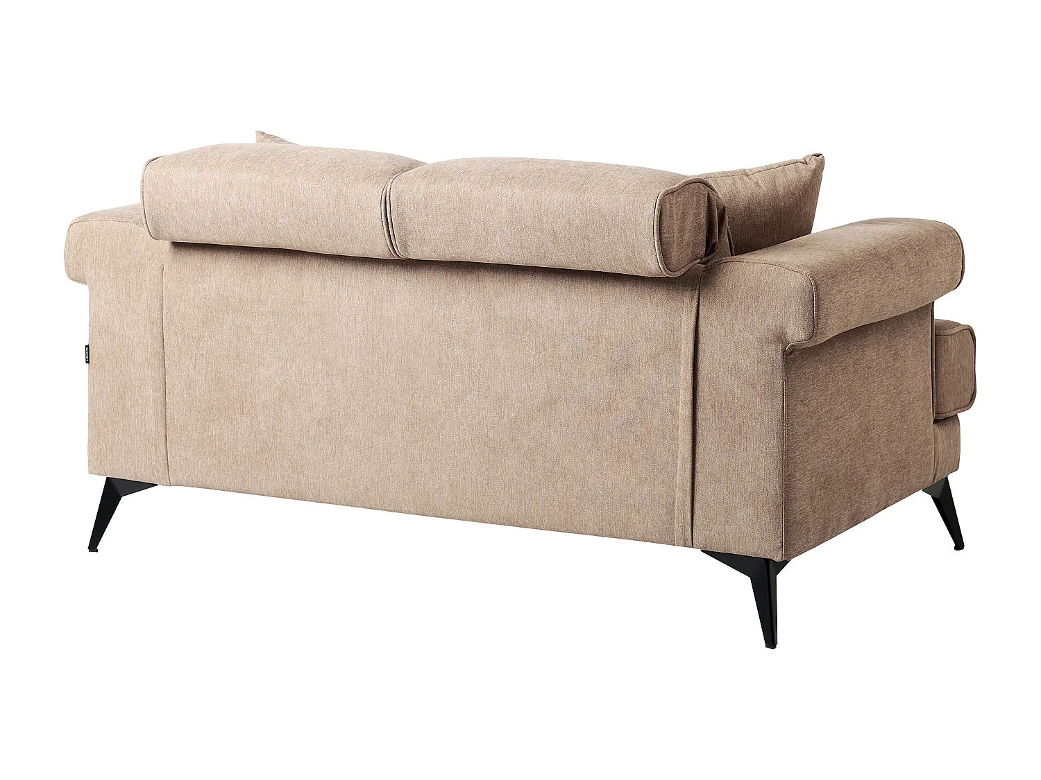 Canapé 2 places SKIVE Tissu Marron clair