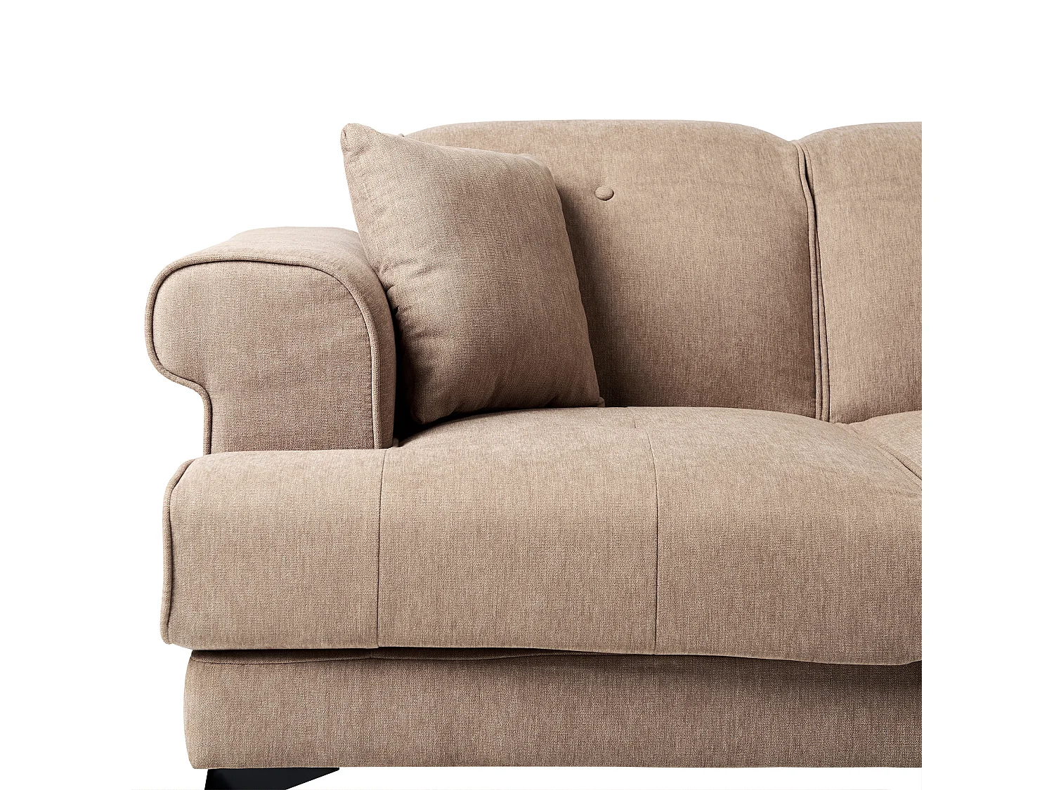 Canapé 2 places SKIVE Tissu Marron clair