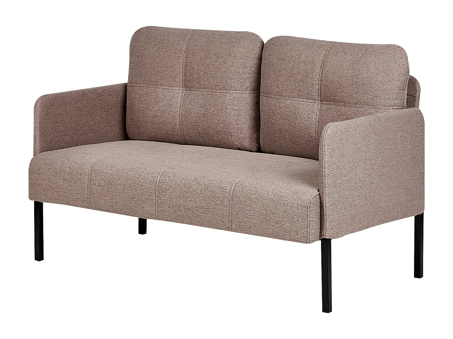 Polsterbank LAHTI Stoff Hellbraun 2-Sitzer