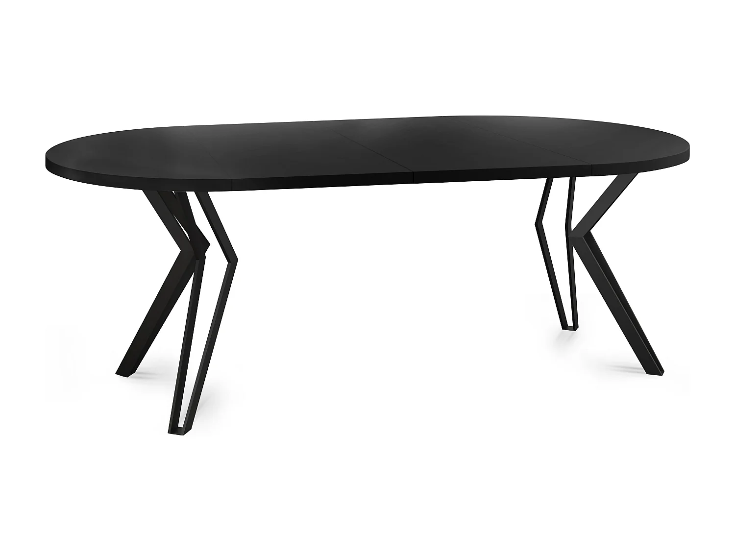 Runder Tisch für das Esszimmer - 100 oder 120 cm Durchmesser - Ausziehbarer Tisch mit Pulverbeschichteten Schwarzen Metallbeinen - 120 cm - Schwarz