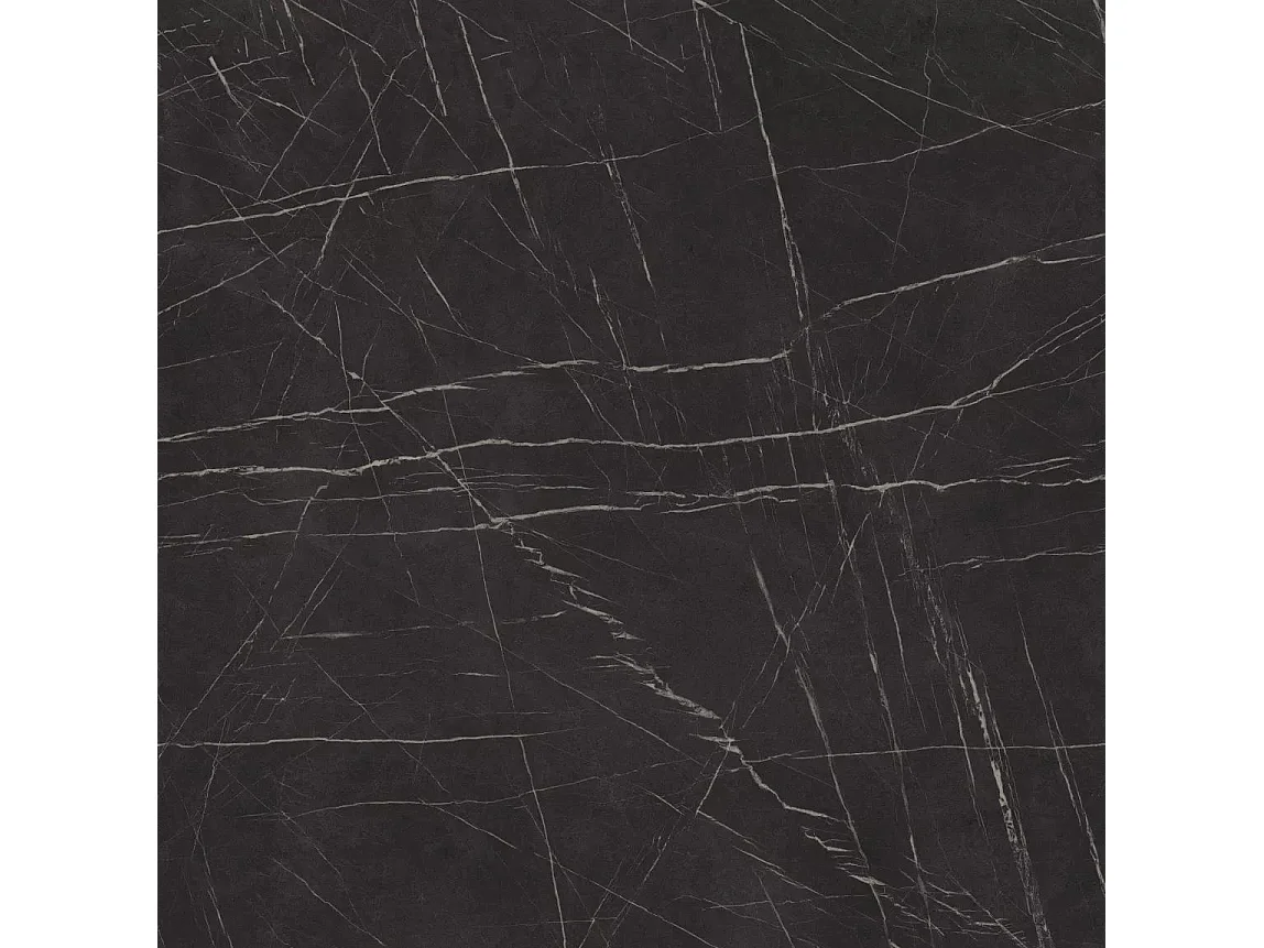 Runder Ausziehbarer Esstisch mit Schwarzem Metallgestell - Moderner Industrieller Tisch für Esszimmer oder Küche - 100 cm bis 180 cm - Made in EU - Marmor Schwarz