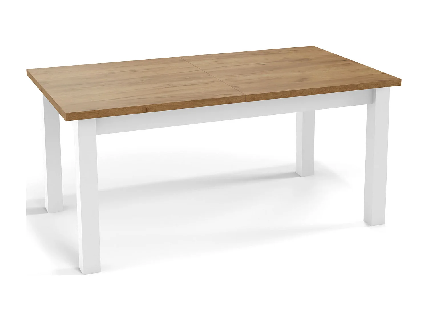 Table à Manger Extensible Rectangulaire Moderne - Gain de Place - Pieds en Bois Noir - 100 à 200 cm - Fabriqué en UE - 160 x 90 cm - Chêne Wotan