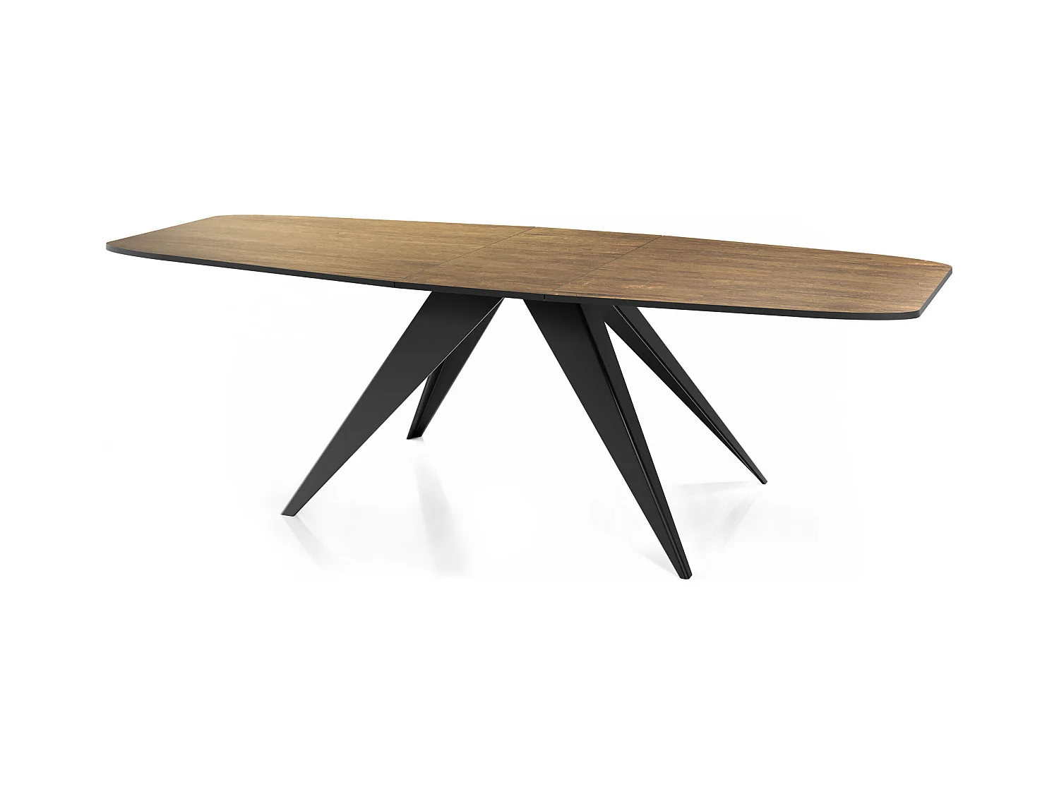 Ausziehbarer Esstisch im Loft-Stil - Industrieller Tisch mit Schwarzen Metallbeinen - Modernes Design für Wohnzimmer - 180 cm Ausziehbar auf 220 cm - Lefkas Eiche