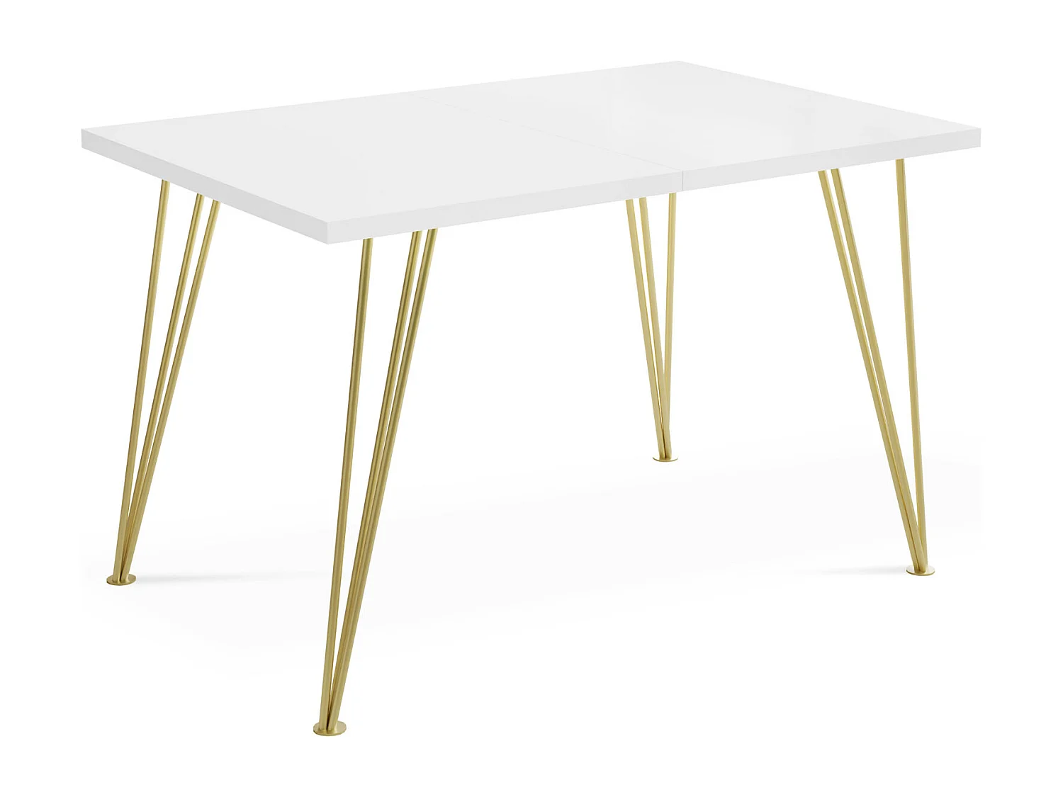 ESSTISCH Violet, rechteckig ausziehbar, Weiß 120-220/80/76 cm